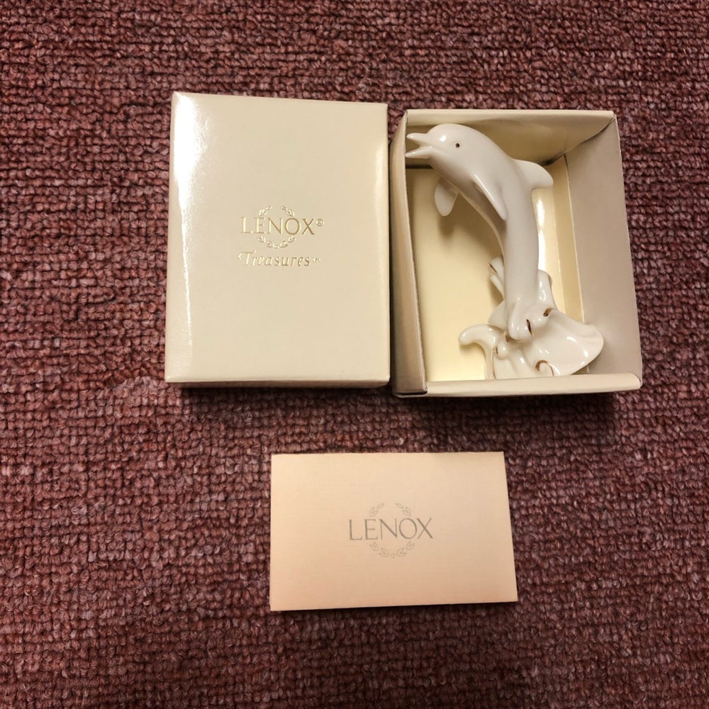 Lenox Dolphin Figurine with 24K Gold Accents